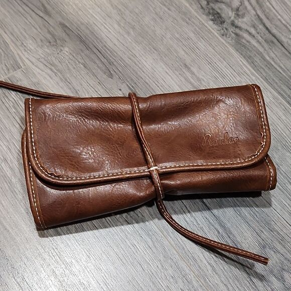 VINTAGE Brown Realer Rolled Utility/Brush/ Tool Wrap Kit - Picture 1 of 6
